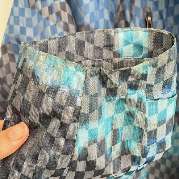 Volkl Big Mountain Womens medium size 8 Ski jacket blue check pattern sensortex - Picture 4 of 12